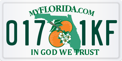 FL license plate 0171KF