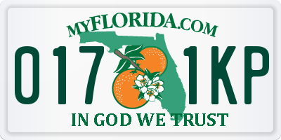 FL license plate 0171KP