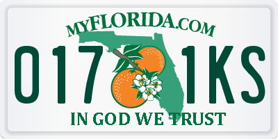 FL license plate 0171KS
