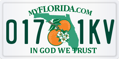 FL license plate 0171KV