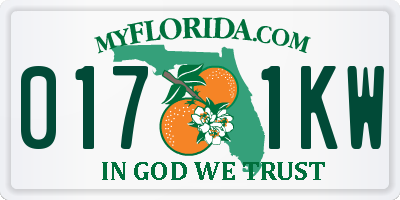 FL license plate 0171KW