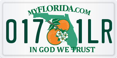 FL license plate 0171LR