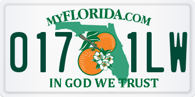 FL license plate 0171LW