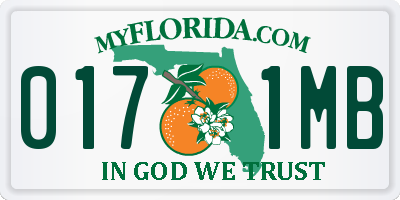 FL license plate 0171MB