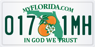 FL license plate 0171MH