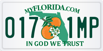 FL license plate 0171MP