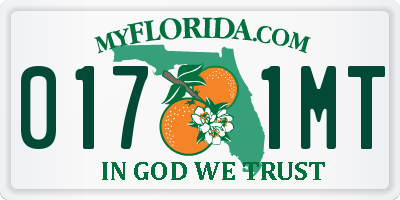 FL license plate 0171MT