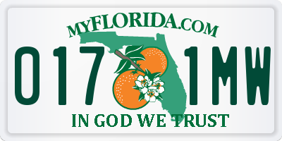 FL license plate 0171MW