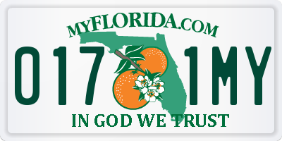 FL license plate 0171MY