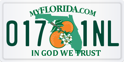 FL license plate 0171NL
