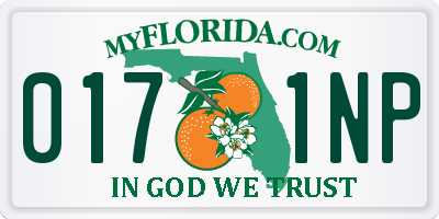 FL license plate 0171NP