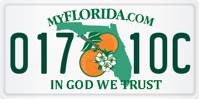 FL license plate 0171OC