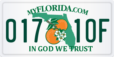 FL license plate 0171OF