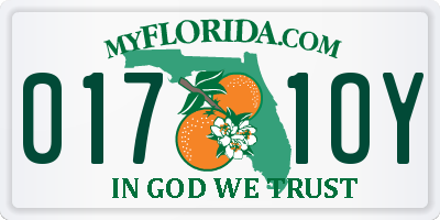 FL license plate 0171OY