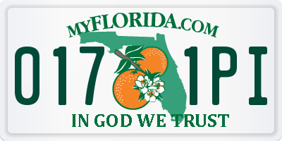 FL license plate 0171PI