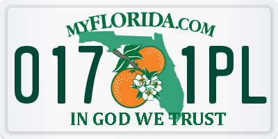FL license plate 0171PL