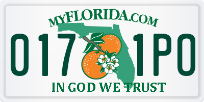 FL license plate 0171PO