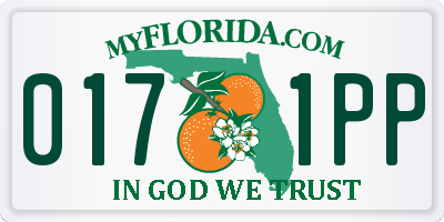 FL license plate 0171PP