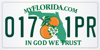 FL license plate 0171PR