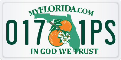 FL license plate 0171PS