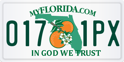 FL license plate 0171PX