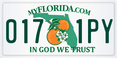 FL license plate 0171PY