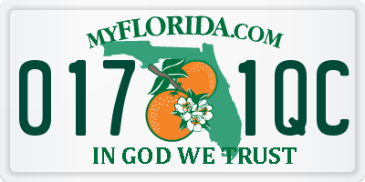 FL license plate 0171QC