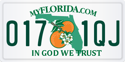 FL license plate 0171QJ
