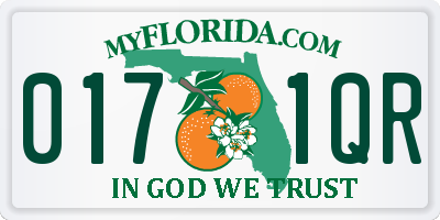 FL license plate 0171QR