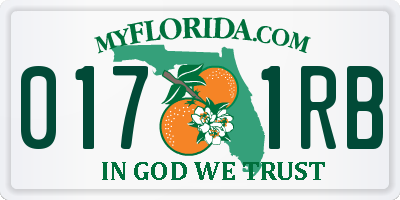 FL license plate 0171RB