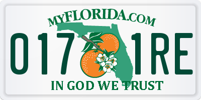 FL license plate 0171RE