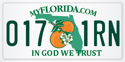 FL license plate 0171RN