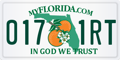 FL license plate 0171RT