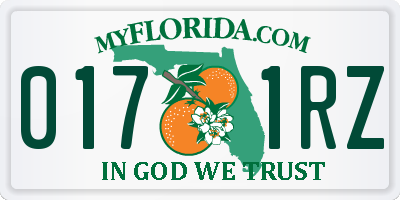 FL license plate 0171RZ