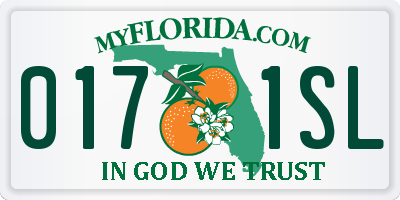 FL license plate 0171SL