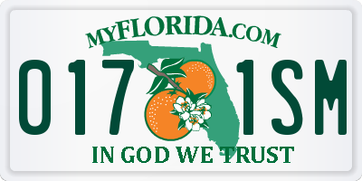 FL license plate 0171SM