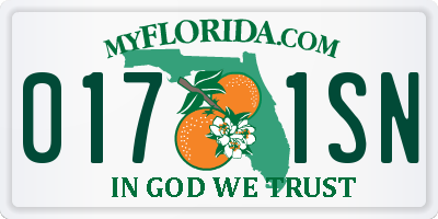 FL license plate 0171SN
