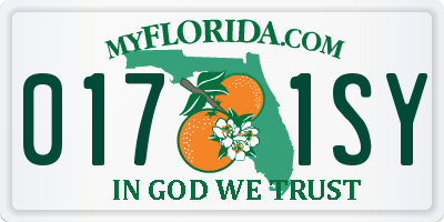 FL license plate 0171SY