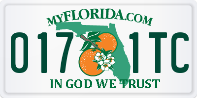FL license plate 0171TC
