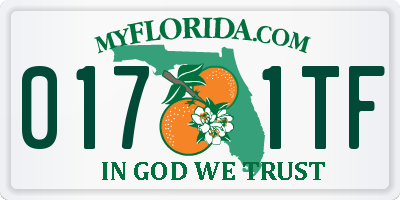 FL license plate 0171TF
