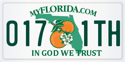 FL license plate 0171TH