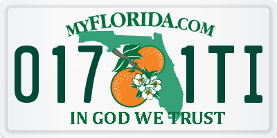 FL license plate 0171TI