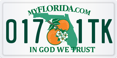 FL license plate 0171TK