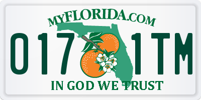 FL license plate 0171TM