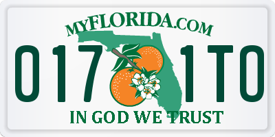 FL license plate 0171TO