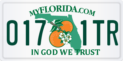 FL license plate 0171TR