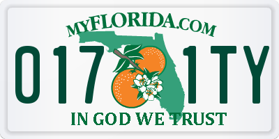 FL license plate 0171TY