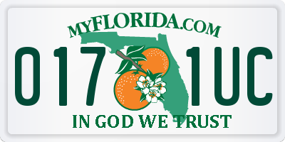 FL license plate 0171UC