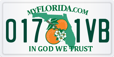 FL license plate 0171VB