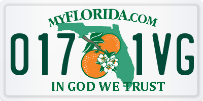 FL license plate 0171VG